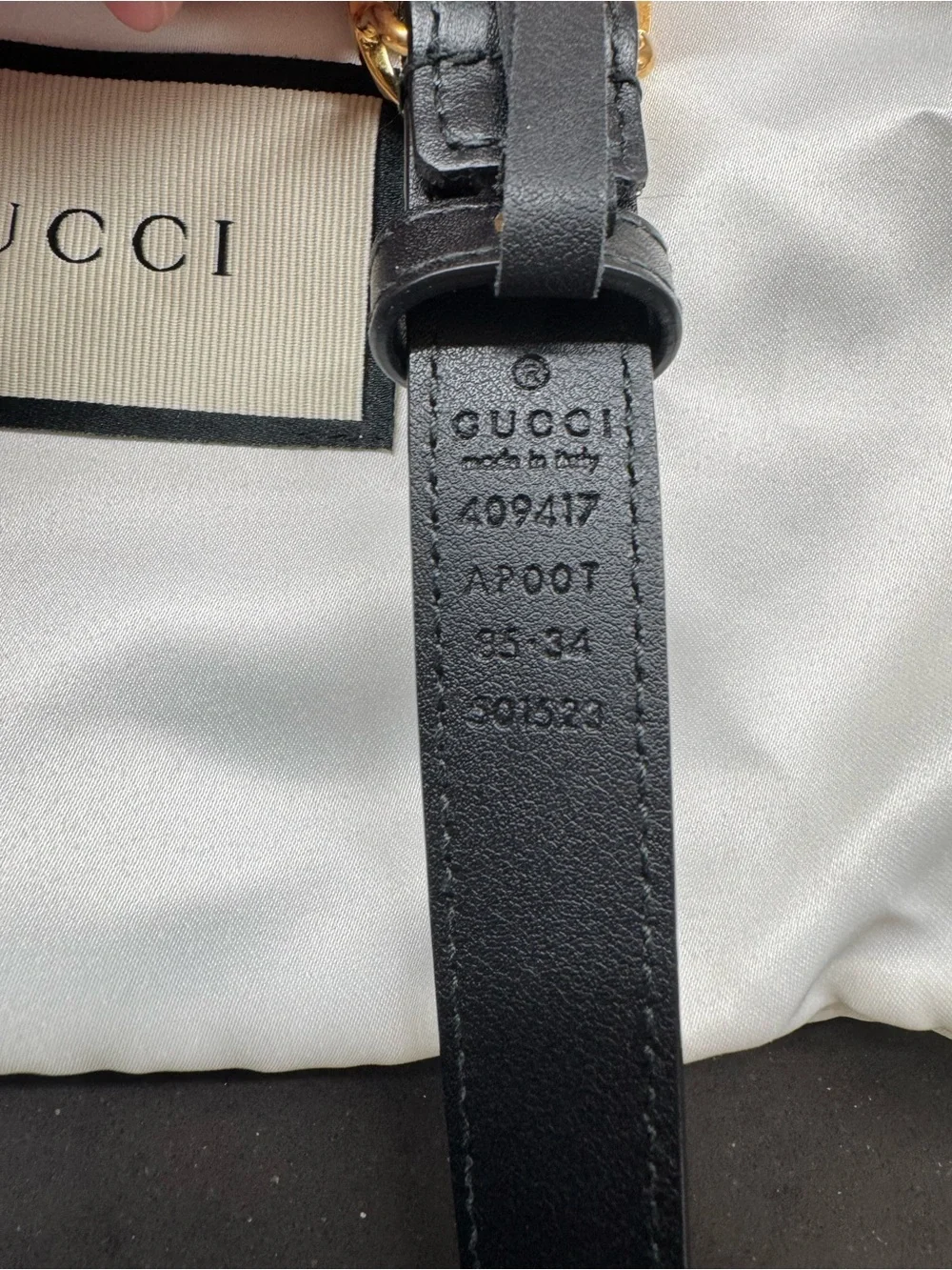 Women’s Black Gucci Marmont Belt
